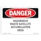 Signmission OSHA Sign, 7" Height, 10" Width, Aluminum, Hazardous Waste Satellite Accumulation Area, Lndscp OS-DS-A-710-L-2286 - alternate 1